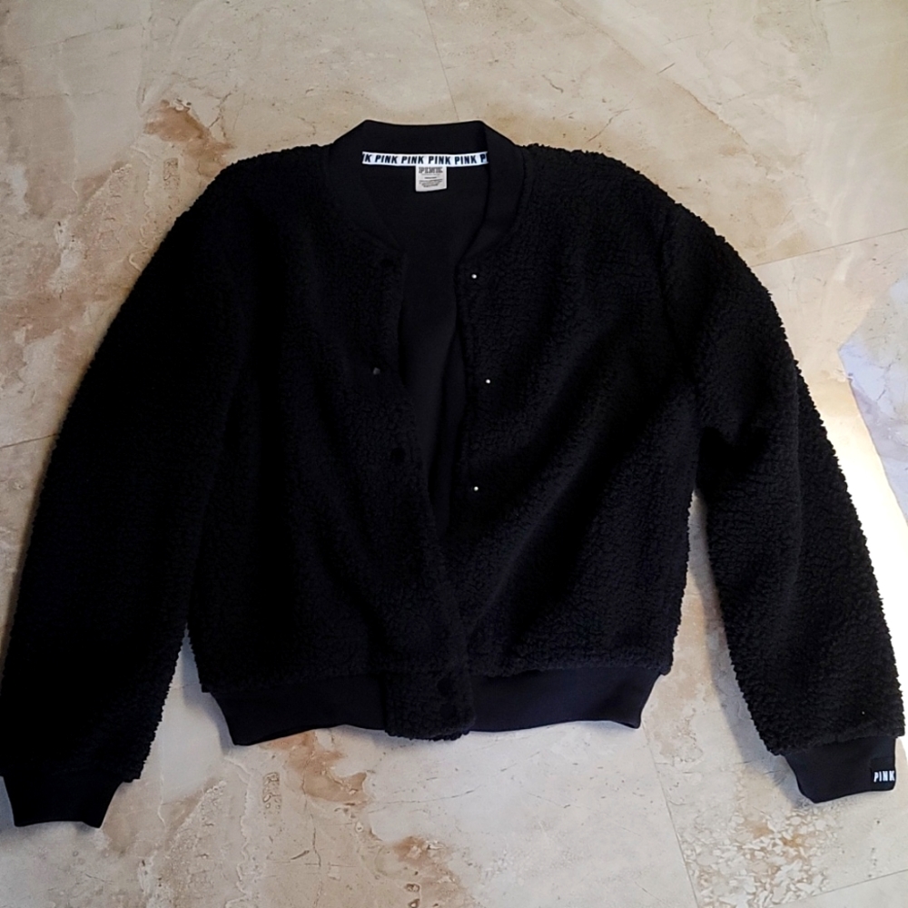 PINK teddy bear bomber jacket